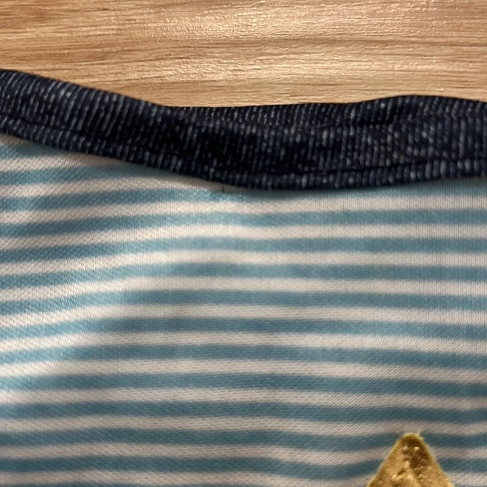 First birthday bib boy stripes